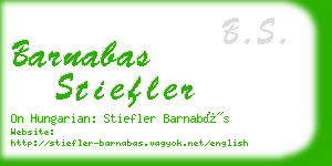 barnabas stiefler business card